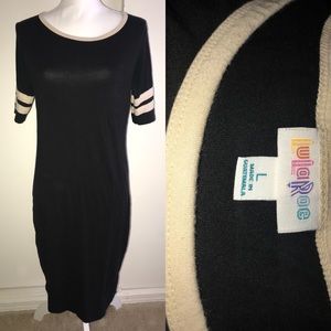 Black Lularoe large Julia dress